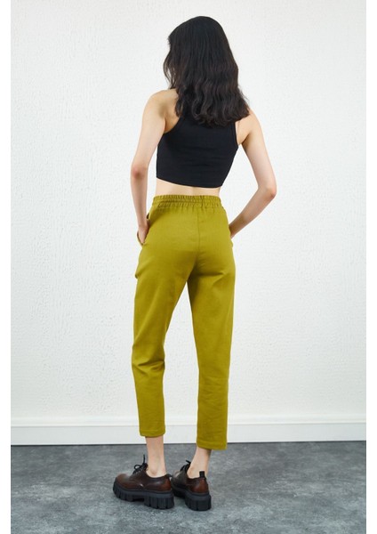 Olive Gabardin Kadın Jogger Pantolon| EK100667567