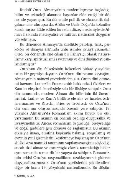 Rudolf Otto'da Dini Tecrübe ve Mistisizm - Mehmet Fatih Kalın