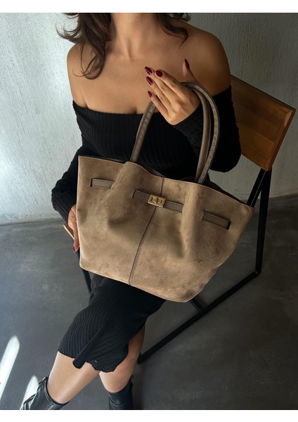 Tarya Süet Kemer Detaylı Kadın Omuz Çantası BP-4830O fiyatları