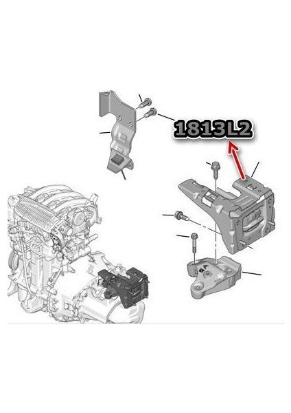Peugeot 301 Motor Takoz Sol (2012-2020) 1.2 VTI, 1.6 VTI 9810216980