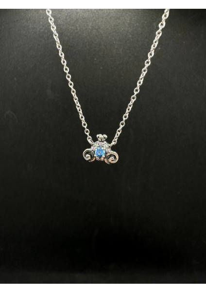 Mavi Taşlı Ithal Gümüş Kolye modelleri