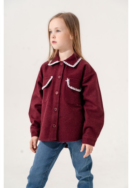 Kız Çocuk Renkli Kroşetalı Gömlek fiyatları