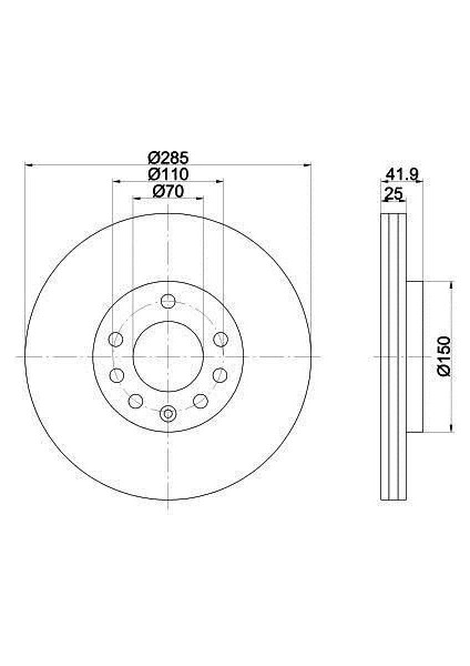 Opel Vectra Ön Fren Disk (2002-2009) 1.6, 2.0 Dtı, 2.2 Dtı, 1.9 Cdtı CM00330