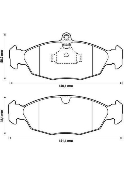 Opel Tigra Ön Fren Balata (1995-2000) 1.6 CM00329