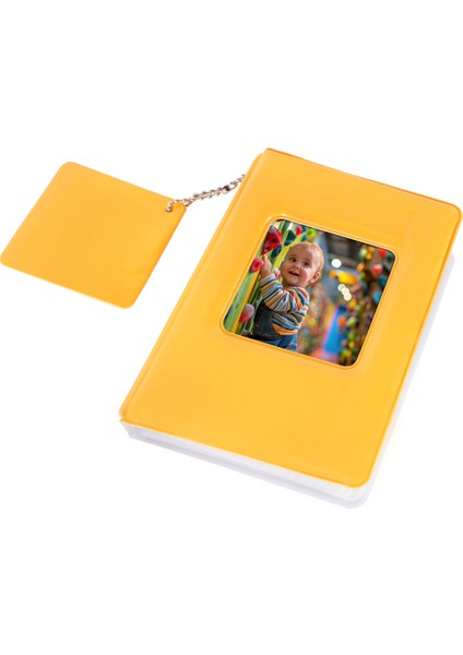 41 Fotoğraf Kapasiteli İnstax Mini Polakart Sarı Fotoğraf Albümü