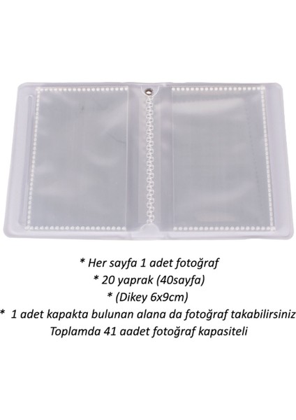 41 Fotoğraf Kapasiteli İnstax Mini Polakart Sarı Fotoğraf Albümü