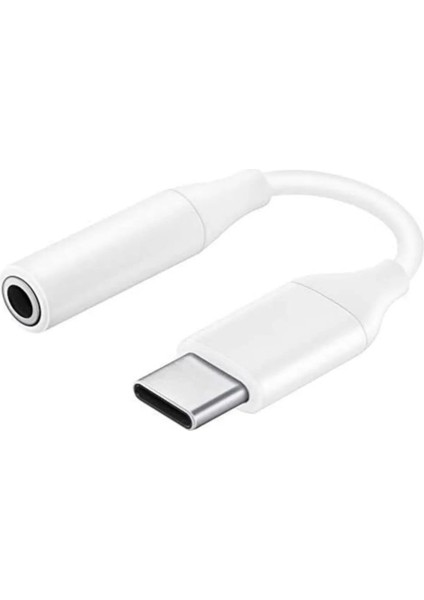 Type-C To Aux 3.5mm Kulaklık Çevirici Dönüştürücü Adaptör Usb-C Adaptör 1.kalite Beyaz