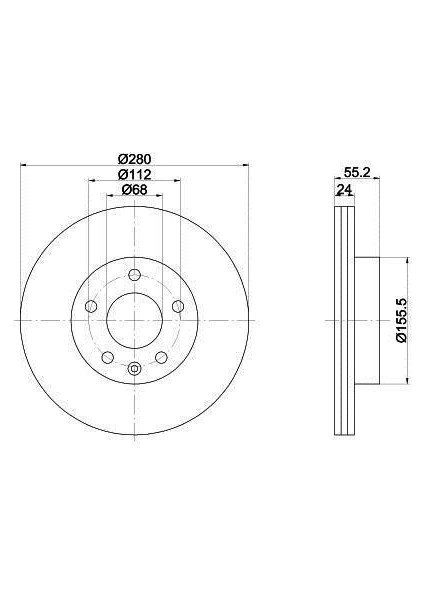 Volkswagen Transporter Ön Fren Disk (1995-2003) 2.4, 1.9, 2.5 Tdı CM00518