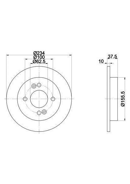 Hyundai İ10 Arka Fren Diski (2008-2011) 1.1 5841107500