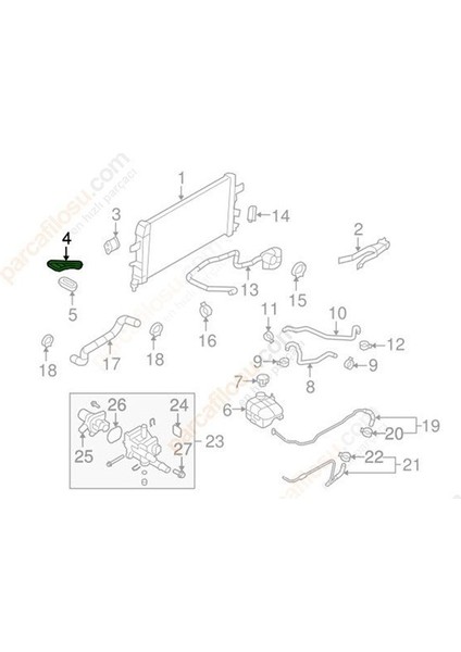 Opel Zafira Radyatör Ayaği (2008-2011) 1.9 CDTI 13153540