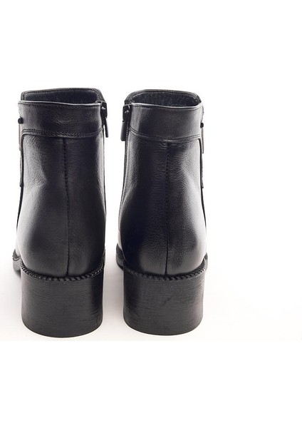 Deri Kısa Topuk Fermuarlı Kadın Bot fırsatları