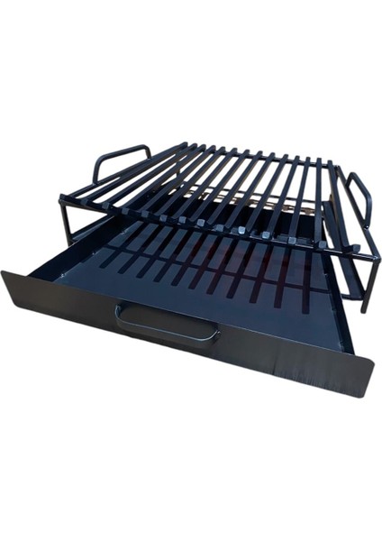 Demir Izgara Çekmeceli Şömine Izgarası 62 Cm. x 43 Cm. x 40 cm 14 Lü Izgara Kızaklı modelleri