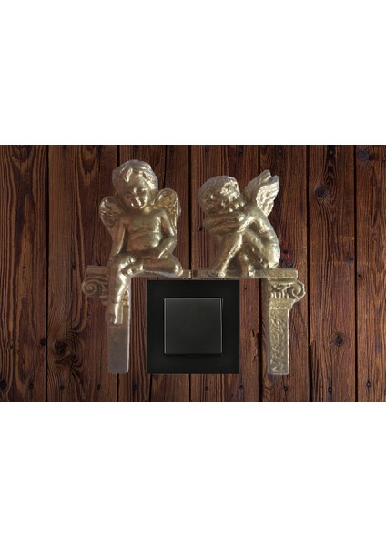 Üçlü Melek Biblo Altın Yaldız Yükseklik 12X8 Duvar Askılı fiyatları