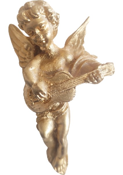 Üçlü Melek Biblo Altın Yaldız Yükseklik 12X8 Duvar Askılı fırsatları