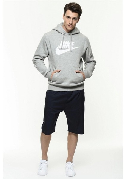 Club Graphic Pullover Erkek Gri Sweatshirt