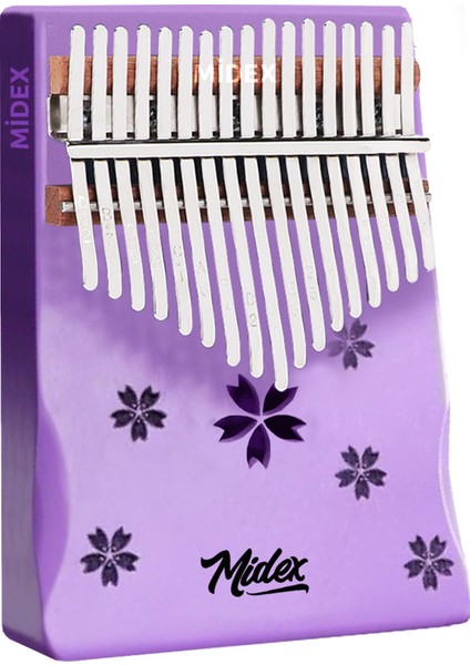 KLX-870 Mor Ahşap Kalimba 17 Tuşlu Full Set