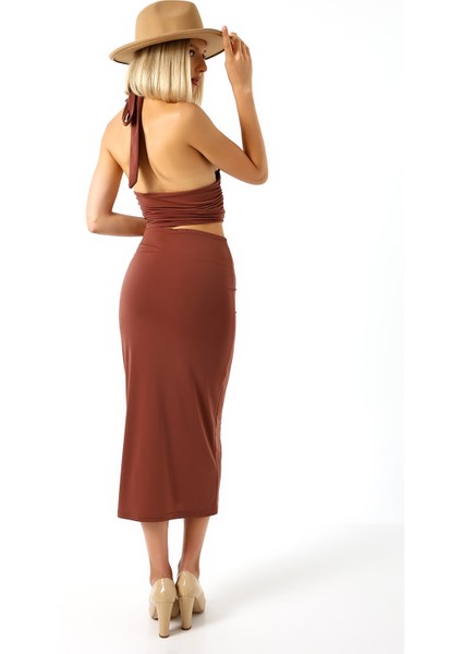 Ön Drapeli Uzun Etek 82 cm /ön Büzgülü Etek / Draped Long Skırt fiyatları