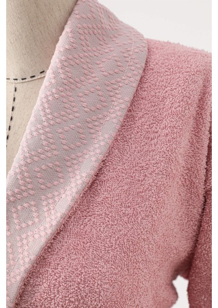 Nurpak Safir Pamuklu Aile Bornoz Seti - Krem - Gül Kurusu fiyatları