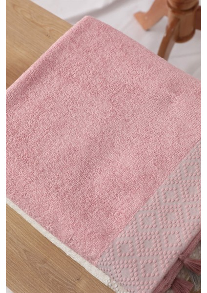 Nurpak Safir Pamuklu Aile Bornoz Seti - Krem - Gül Kurusu fırsatları