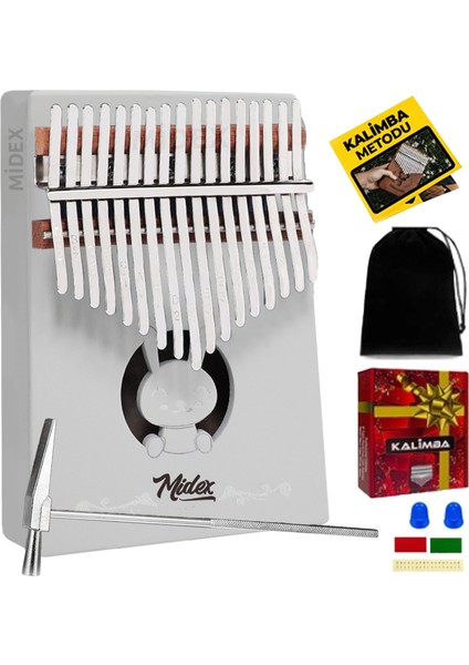 KLX-550 Beyaz Kalimba 17 Tuşlu Full Set