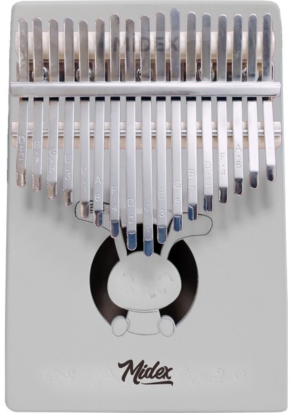 KLX-550 Beyaz Kalimba 17 Tuşlu Full Set
