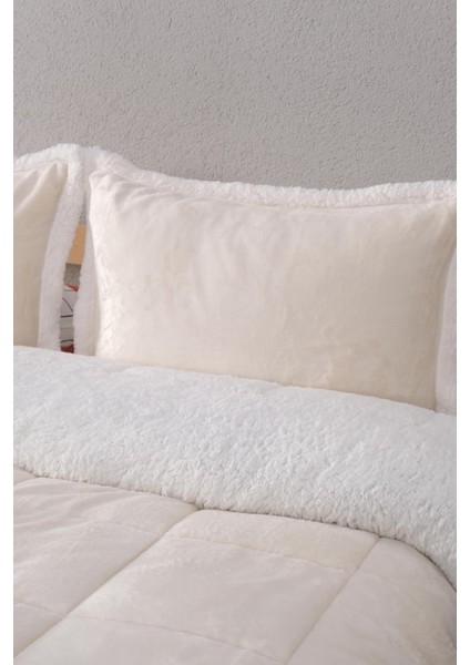 Comforter Çift Kişilik Battaniye Seti - Krem