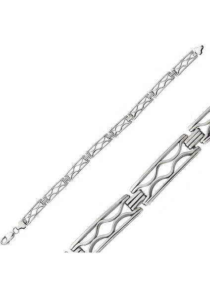 925 Ayar Gümüş Oksitli Erkek Bileklik fiyatları