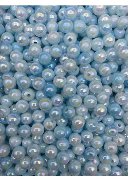 50gr 8mm Mavi Ebruli Sedefli Janjanlı Pastel İnci Boncuk,takı Yapımı,hobi,çanta Boncuğu(~200 Adet) fiyatları