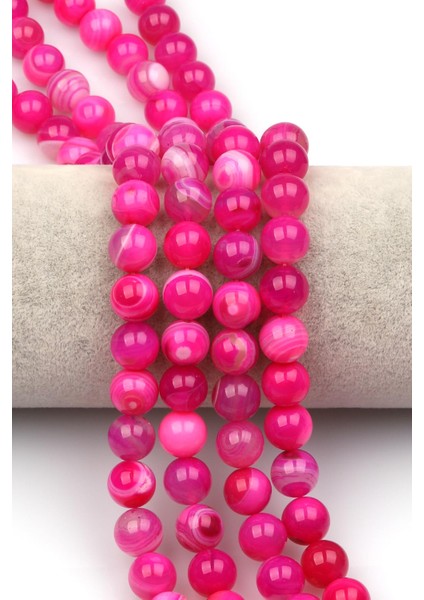 Madagaskar Akik Doğaltaş Dizi 10 mm Küre Kesim