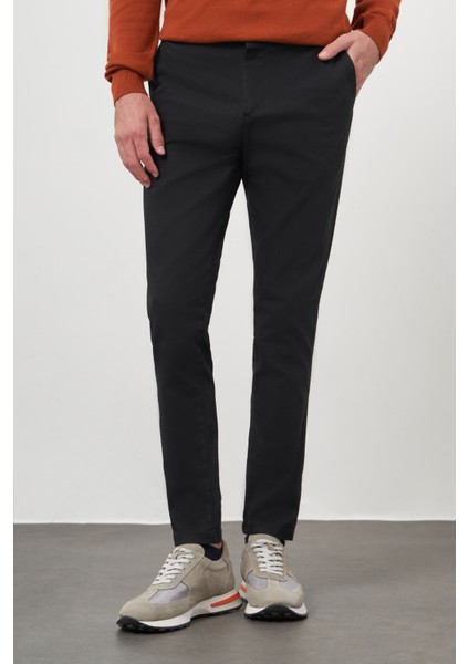 Erkek Siyah Chino Slim Fit Pantolon fırsatları