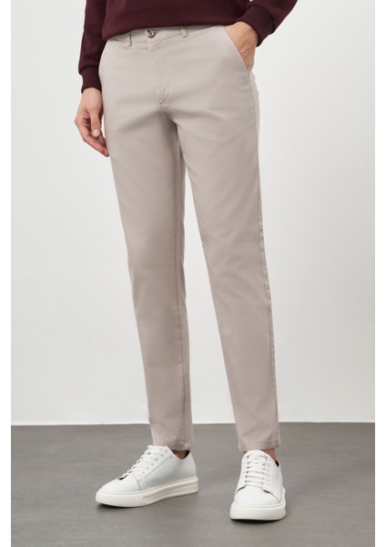 Erkek Taş Chino Dynamik Fit Pantolon