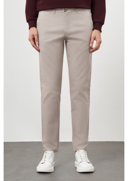 Erkek Taş Chino Dynamik Fit Pantolon