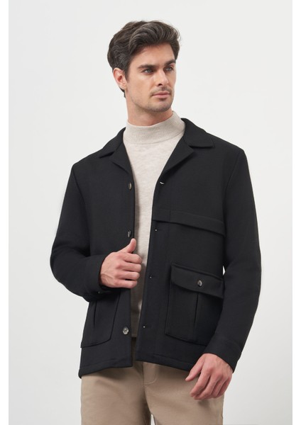 Erkek Siyah Yünlü Worker Ceket fiyatları