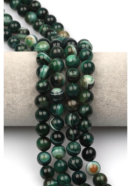 Madagaskar Akik Doğaltaş Dizi 10 mm Küre Kesim