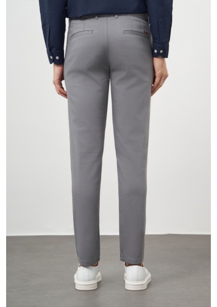 Erkek Gri Chino Slim Fit Pantolon indirimleri