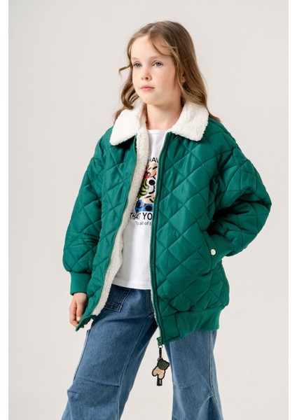 Kiz Çocuk I?çi? Kürklü Kapi?tone Şi?şme Mont modelleri