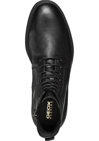 Erkek Siyah Ghete De Piele Bağcıklı Deri Casual Bot U46G5D000JDC9999 indirimleri