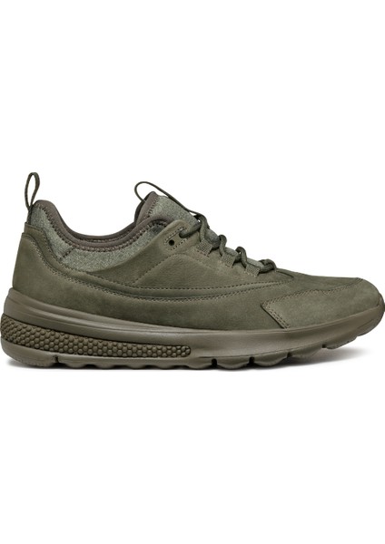 Erkek Haki Spherica Bağcıklı Deri Sneaker U46Baa03215C3009