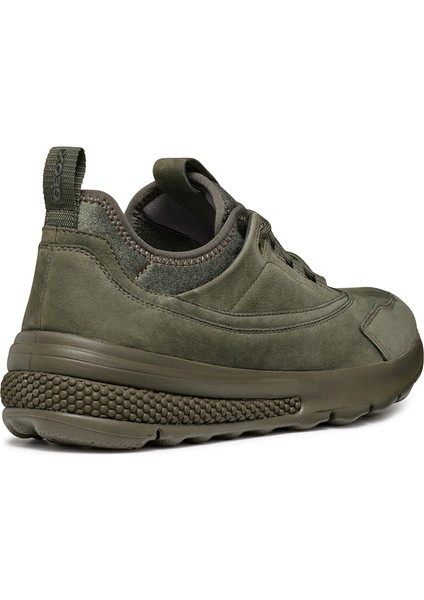 Erkek Haki Spherica Bağcıklı Deri Sneaker U46Baa03215C3009
