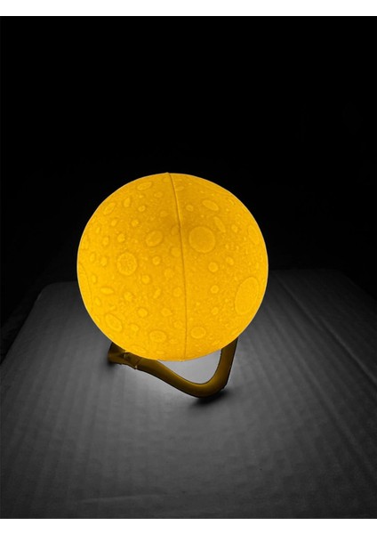 Ay Küresi Dolunay Neon Led Lamba Hediyelik Eşya Masa Lambası Gece Lambası Moon Yılbaşı 10cm Standlı