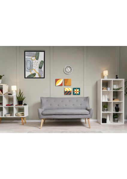 Modern 4'lü Ahşap Tablo, Abstract Desenli Tablo, Ev Dekoru 25X25CM, 30X30CM indirimleri