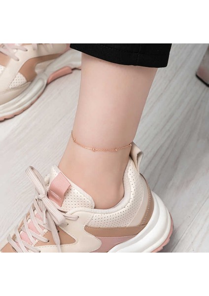 925 Ayar Gümüş Rose Top Zincir Halhal fiyatları