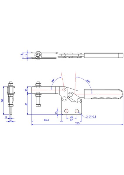 Goodhand GH-26382 Yatay Mafsallı Kelepçe | 280 kg Kapasiteli fiyatları