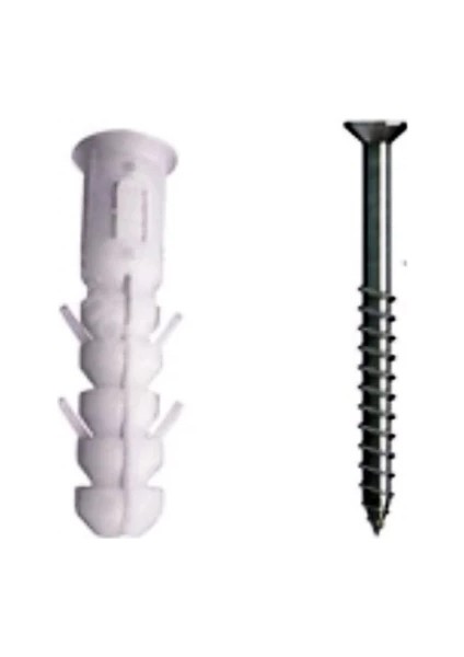 Dübel Vida Seti 15 Adet 10 mm Dübel 6,0 x 50 Vida