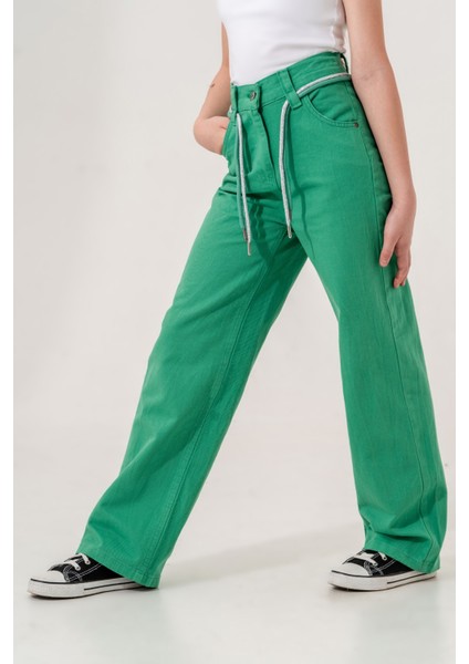 Kız Çocuk Rekli Keten Pantolon modelleri