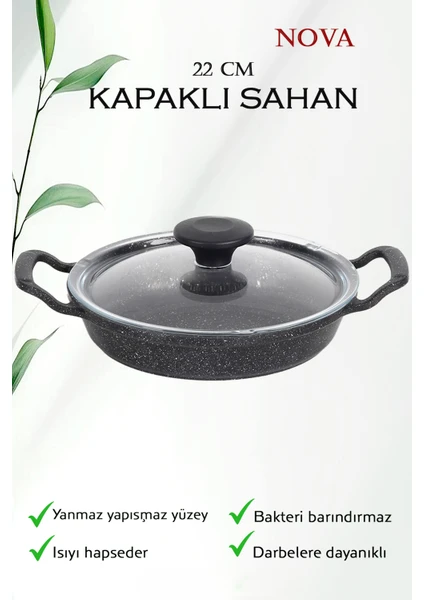 Cook Kitchen Nova 22 cm Kapaklı Sahan