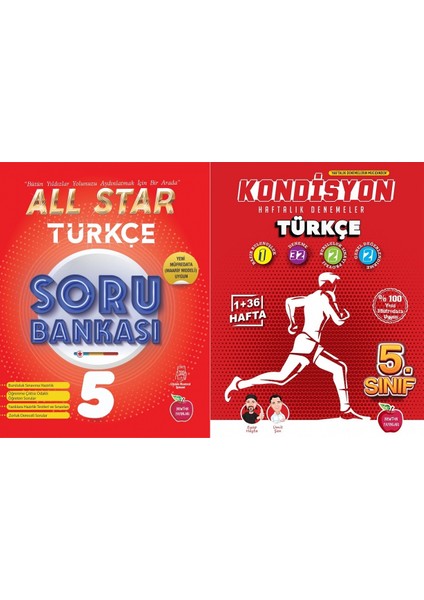 - 5. Sınıf All Star Türkçe Soru Bankası + Kondisyon Türkçe Deneme 37 Hafta 2'li Set