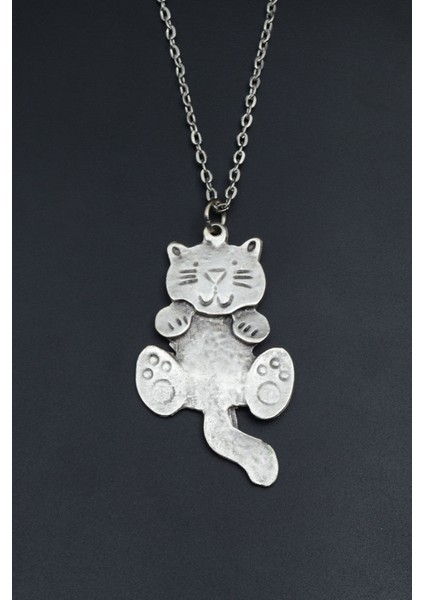 Kedi Gümüş Kaplama Unisex Düz Zincir Kolye kod 832 fiyatları