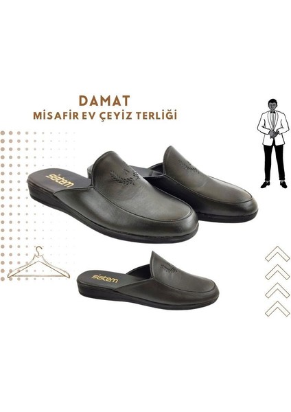 Sistem 120 Misafir Damat Ve Çeyiz Ev Terliği-Siyah
