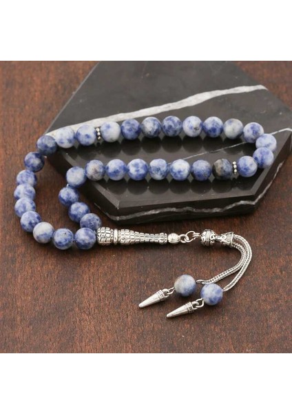 ​doğaltaş Metal Püsküllü Sodalit Taşı Tesbih fiyatları